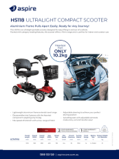 Aspire HS118 Compact Pull Apart Scooter Flyer