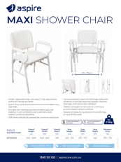 Aspire Maxi Shower Chair Flyer