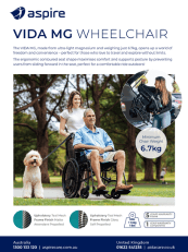 Aspire VIDA MG Manual Wheelchair Flyer