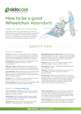 How To Be a Good Wheelchair Attendant - Anti Tip Safety Flyer