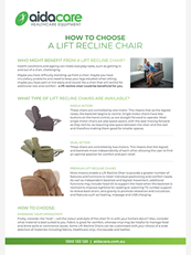 How to Choose a Lift Recline Chair
