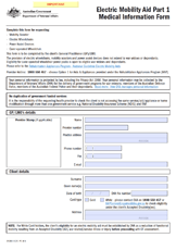 D9300 - Electric Mobility Aid Part 1 Medical Information Form