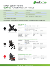 SWEP Quoted Power Wheelchair Range