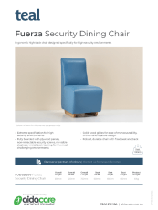 Teal Fuerza Security Dining Chair Flyer