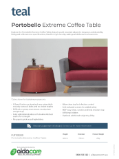 Teal Portobello Extreme Coffee Table Flyer